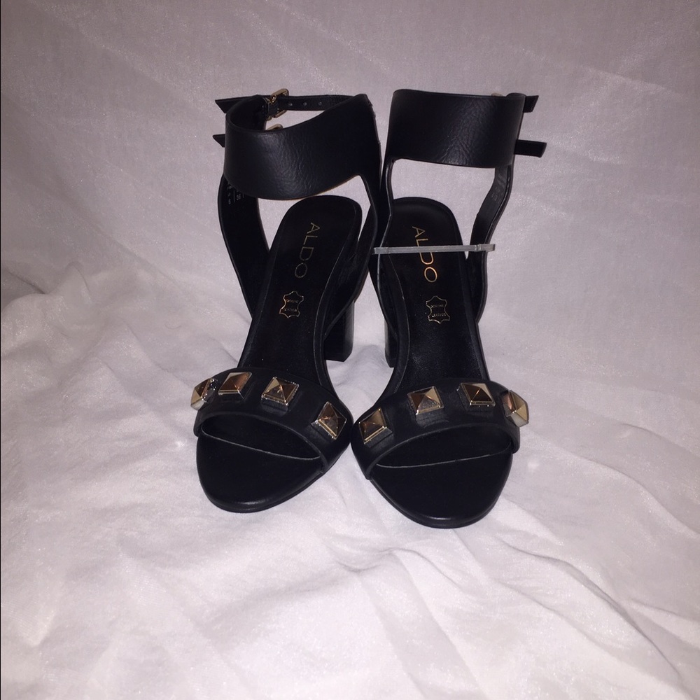 Black, chunky heels
