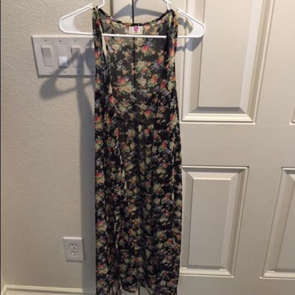 Girls medium floral cardigan