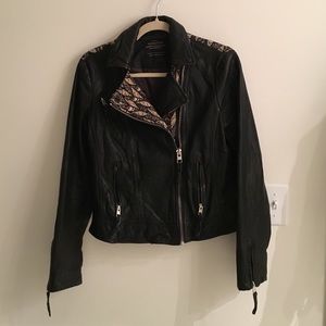 All Saints black leather jacket