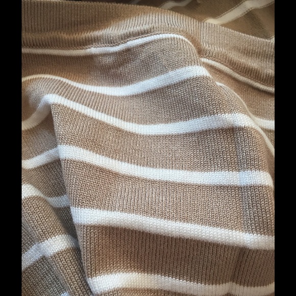 Navy Striped Open Front Cardigan - Picture 3 of 4