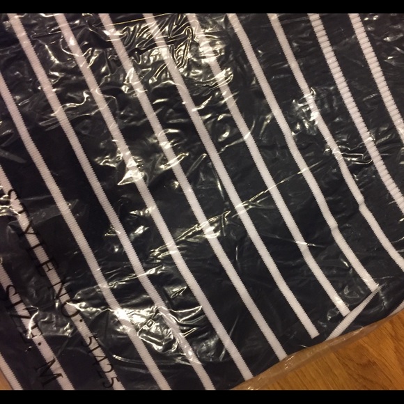 Navy Striped Open Front Cardigan - Picture 2 of 4