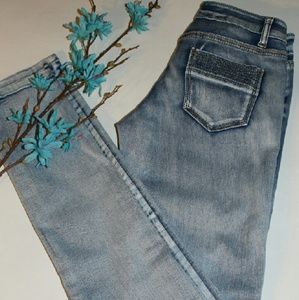 Bamboo light washed skinny jeans