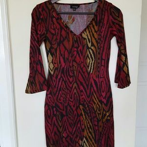 Colorful zebra bodycon dress