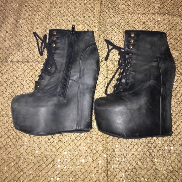 Price Drop! "Lita Wedge" (Moto Bootie) - Picture 1 of 4