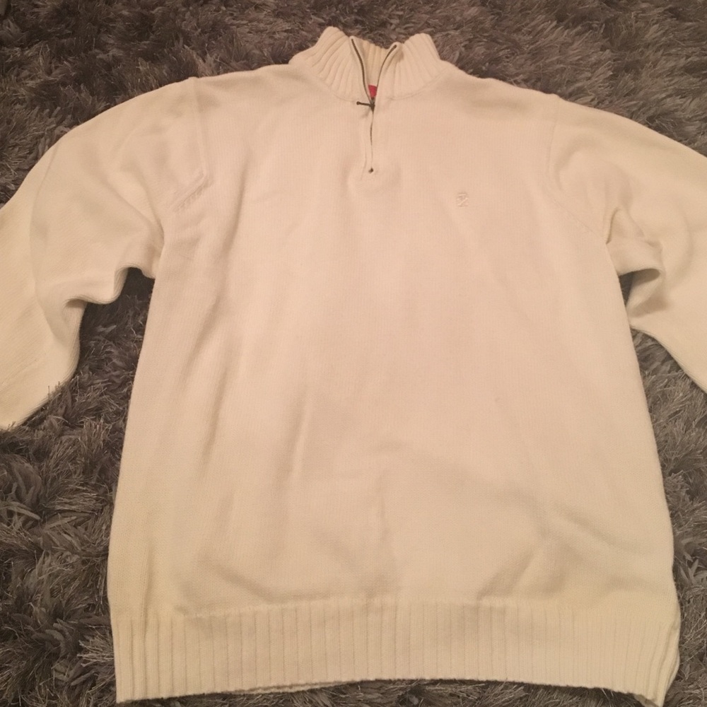 Men Beige IZOD sweater in Medium