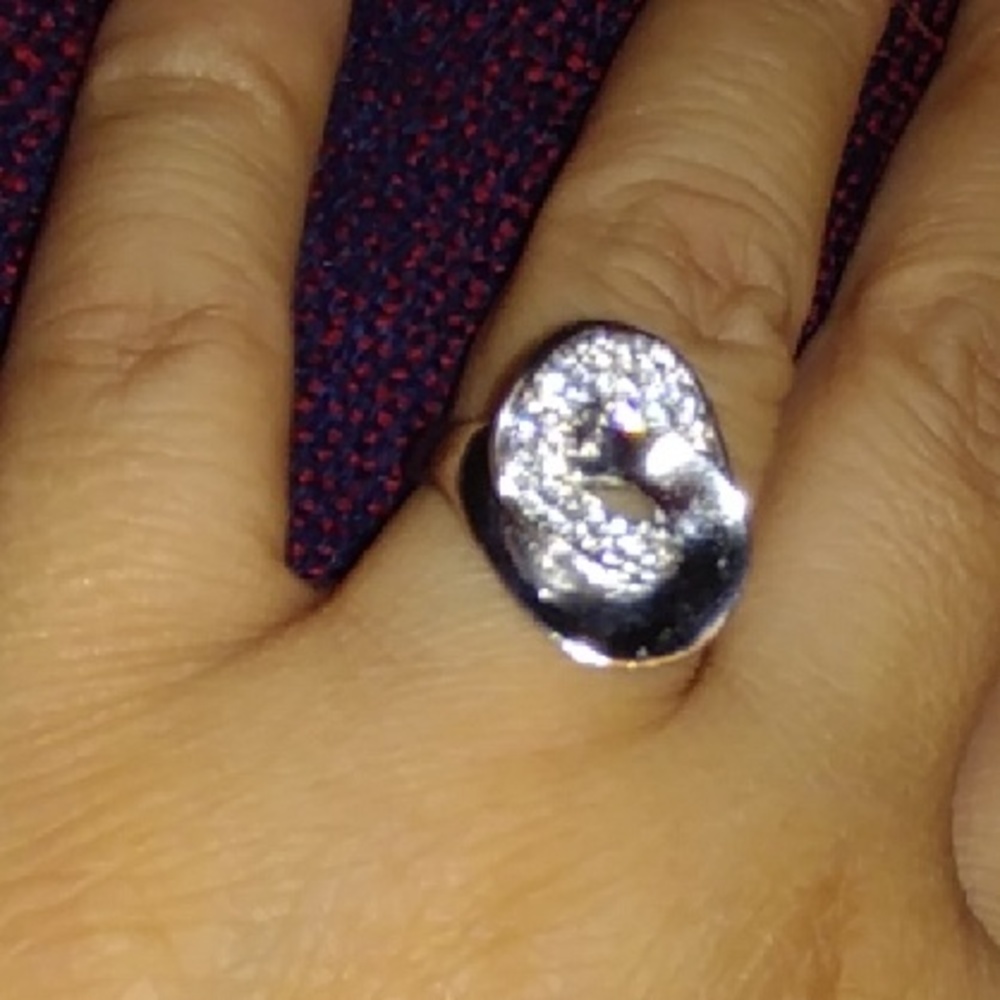 fine silver plated ring size 8
