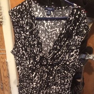 Chaps black and white dress