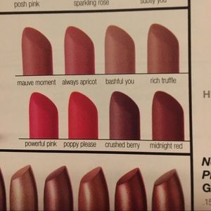 Colors of the semi matte lipsticks