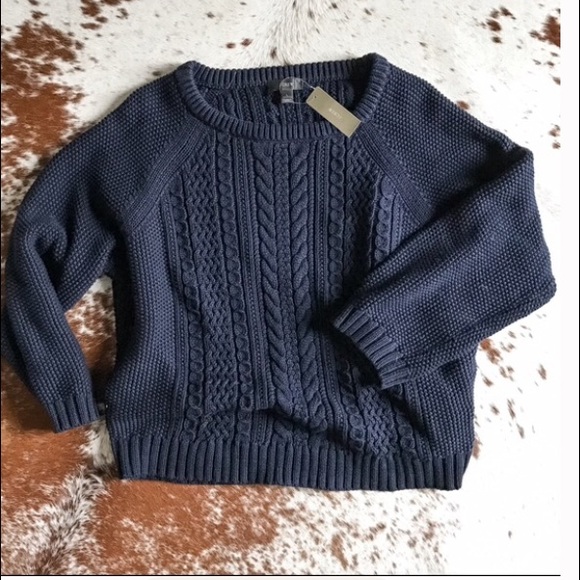 J. Crew Sweaters - NWT J.Crew navy cable knit sweater!