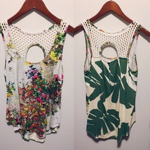 Anthropologie brand Weston Print Mix Tank