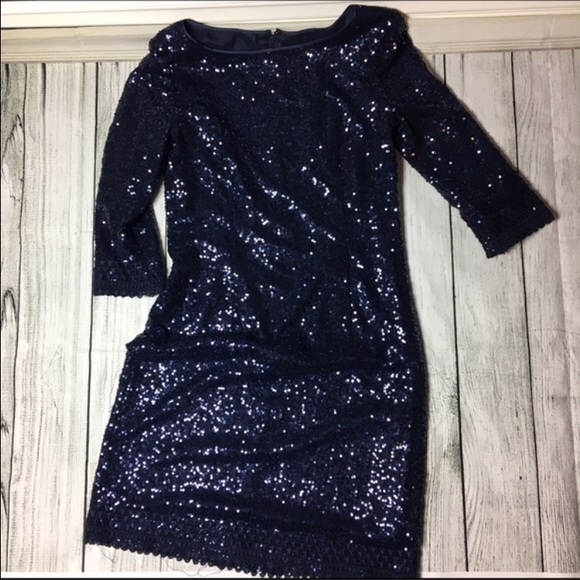 Tahari Dresses & Skirts - Absolutely beautiful blue sequined party dress💙
