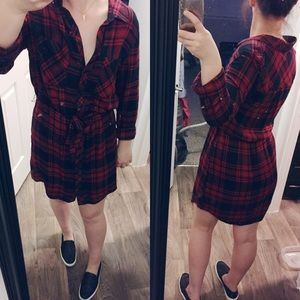 Sanctuary for Anthropologie Plaid Shirt Dress