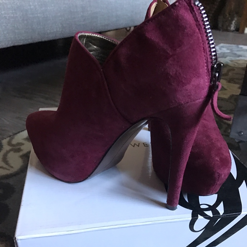 Nine West Suede High Heeled Booties - Picture 2 of 4