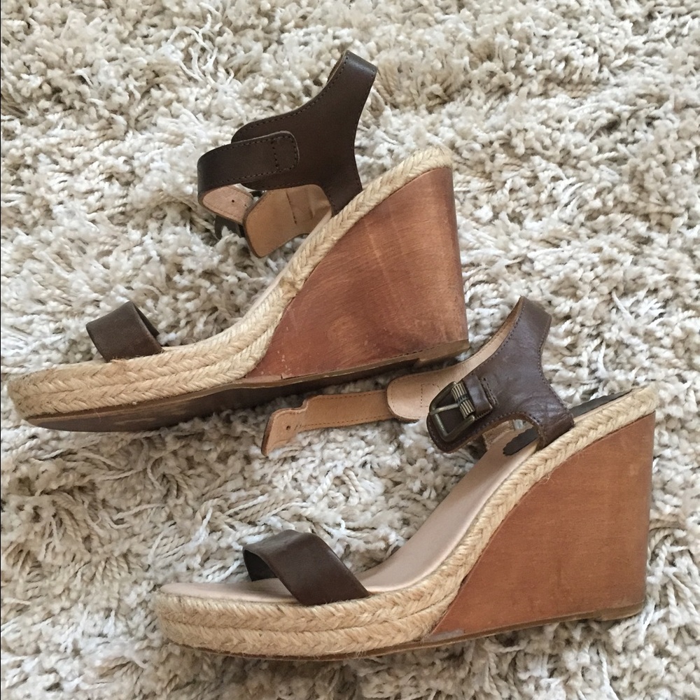 Jcrew wood wedges. Sz. 9 great condition- so cute!