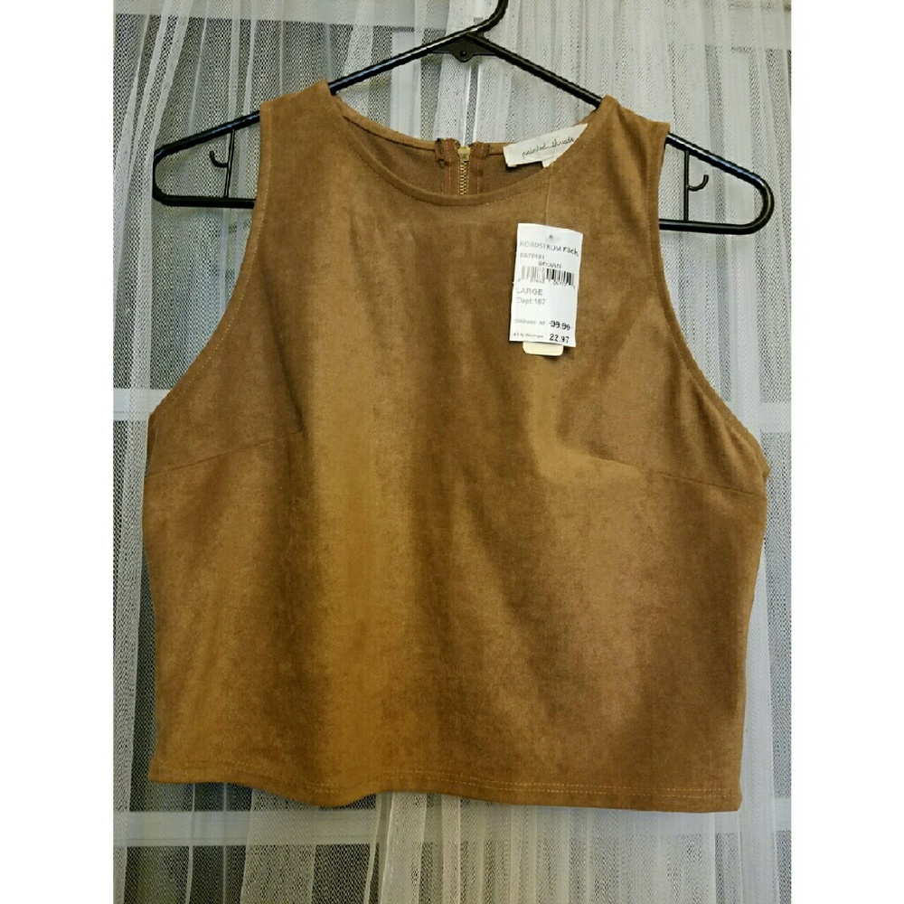 Camel crop top