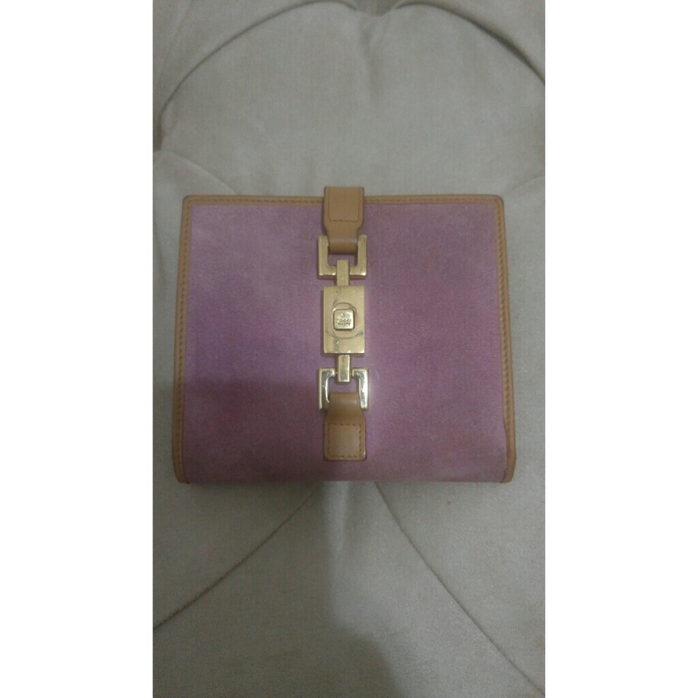 Authentic Pink Suede Gucci Wallet