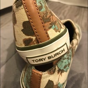 Floral print slip ons- Tory Burch. Only worn once