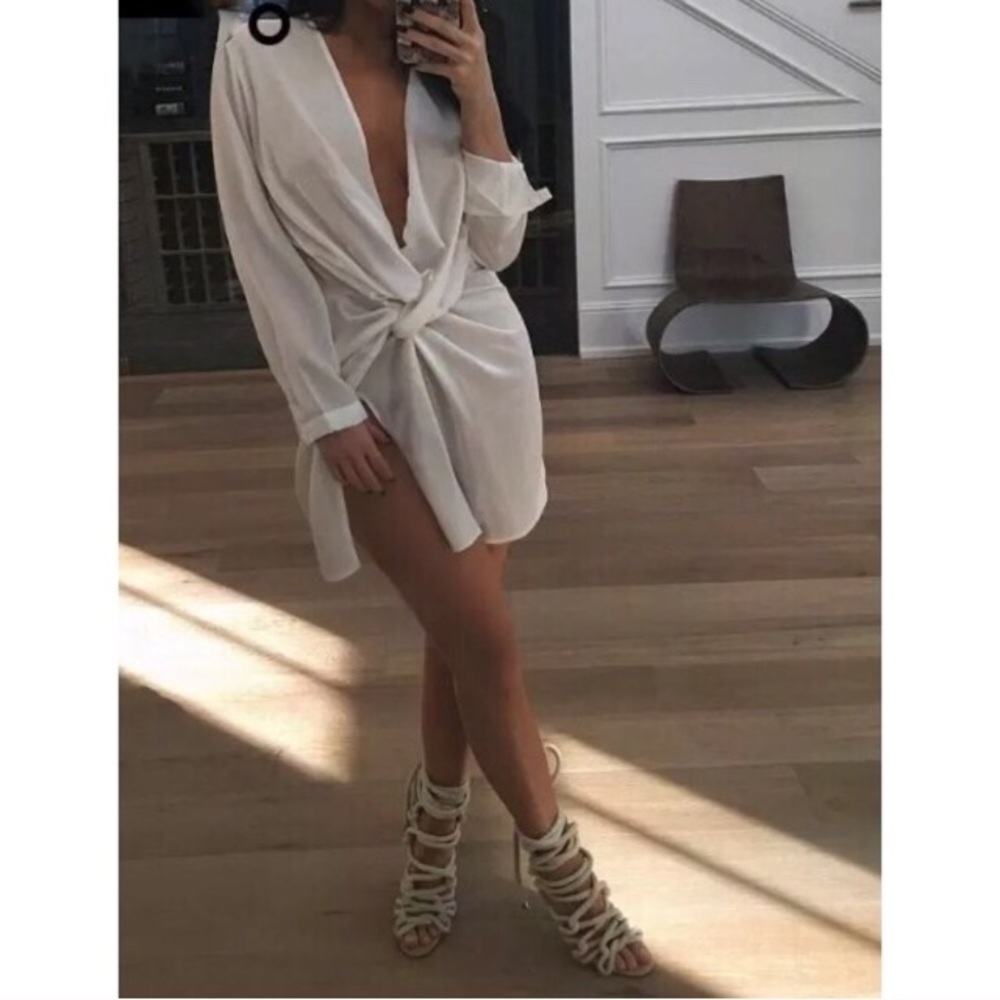White Satin Dress - Picture 4 of 5