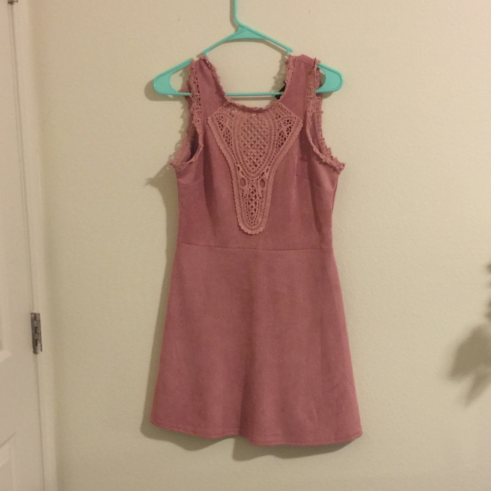 Zara pink sued dress