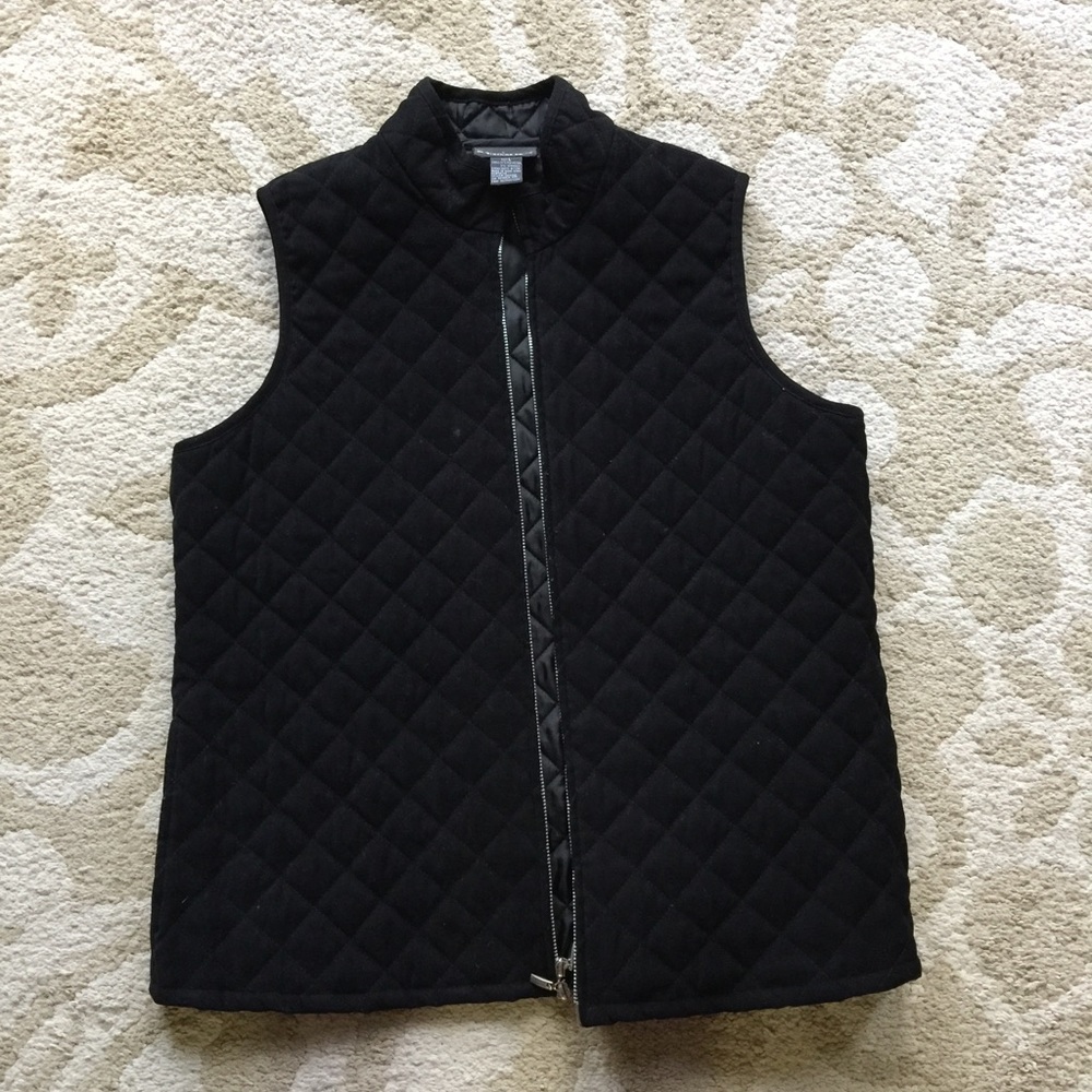 Quilted Black Vest