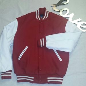 Red & White Letterman Jacket