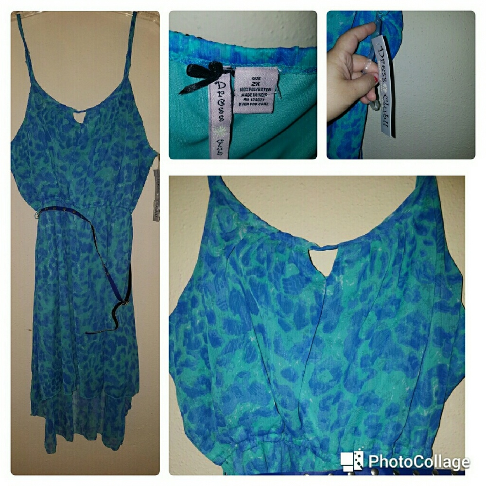 New w Tags High low Summer Dress with Belt