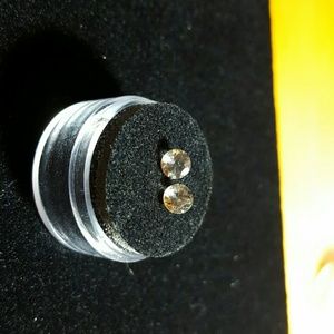 Natural Round Match Pair White Sapphires Stunning!