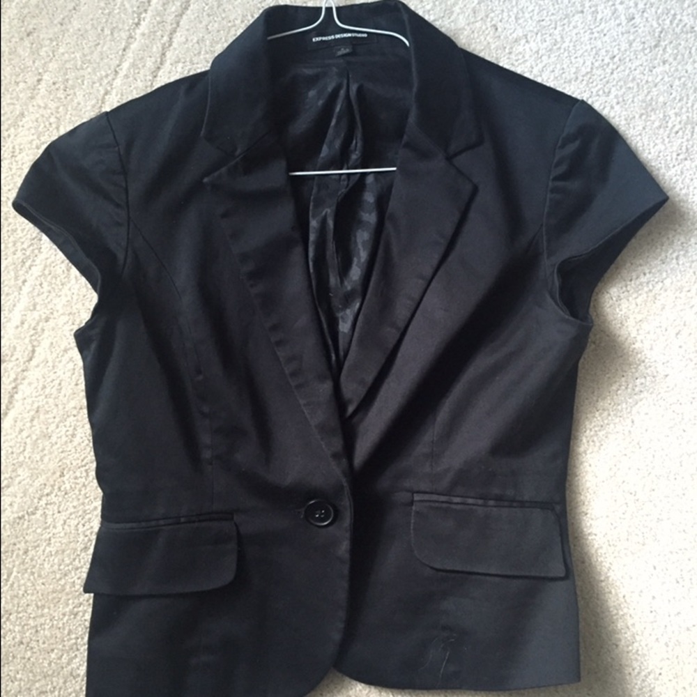 Cap Sleeve EXPRESS Black Blazer