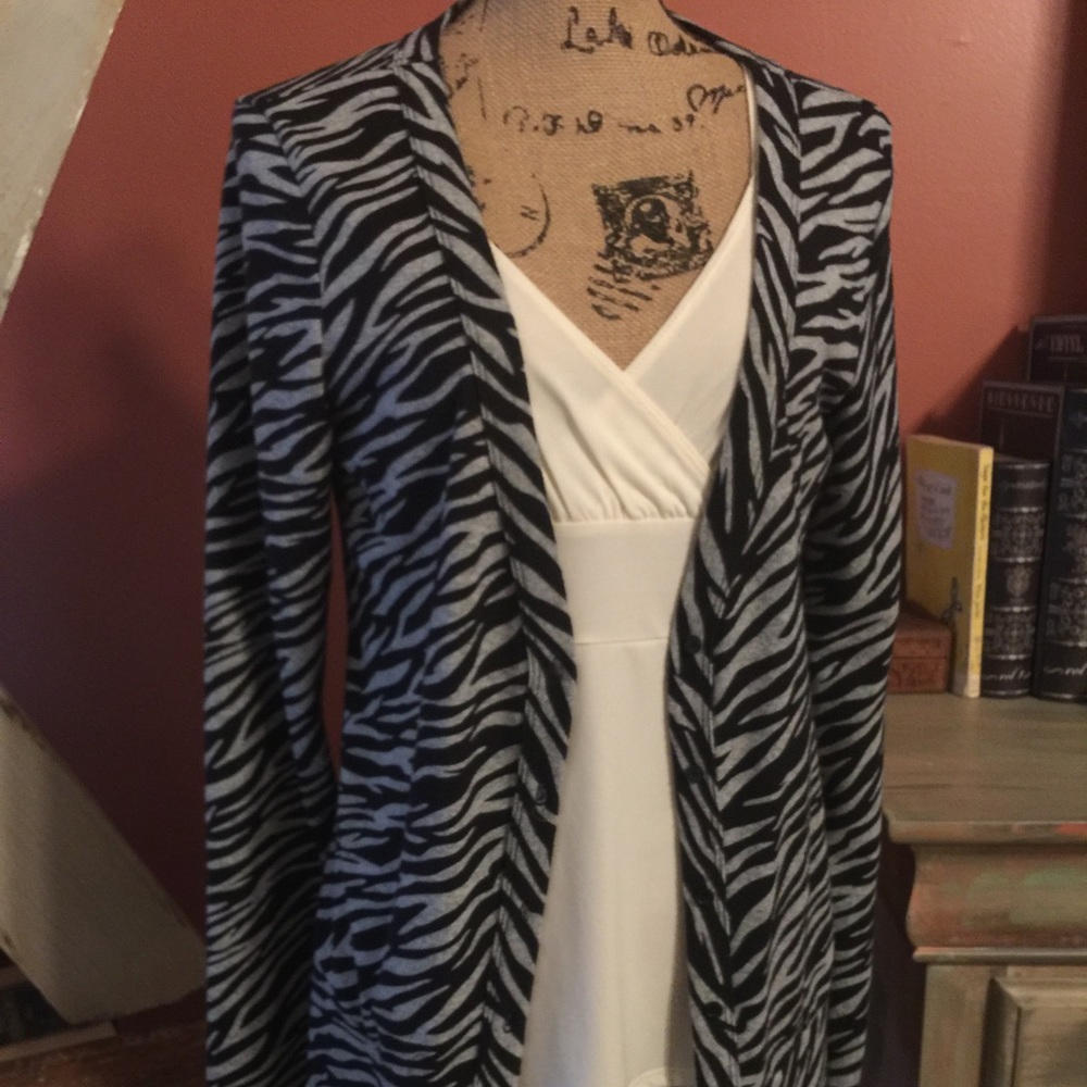 Zebra print cardigan