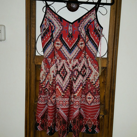 Band of Gypsies Dresses & Skirts - Adorable little aztec mini dress NWT