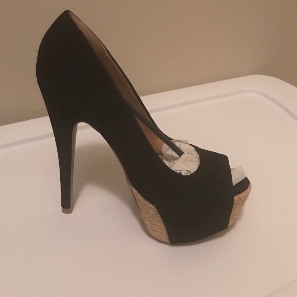 Black and brown heels
