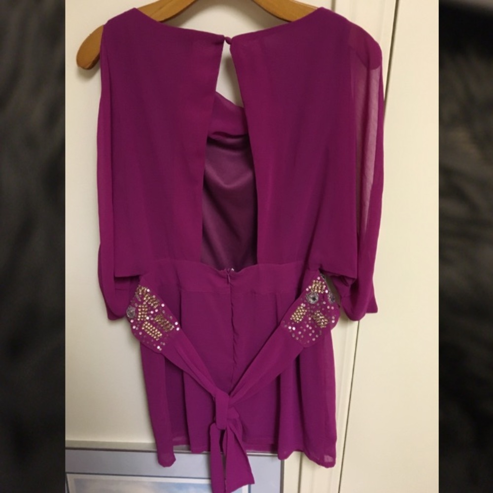 Jewel belted pink cocktail dress - Picture 5 of 5