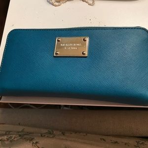 Blue leather Michael Kors wallet