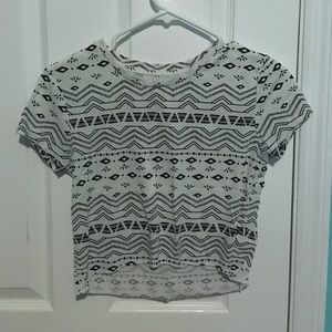 Tribal Print Crop Top