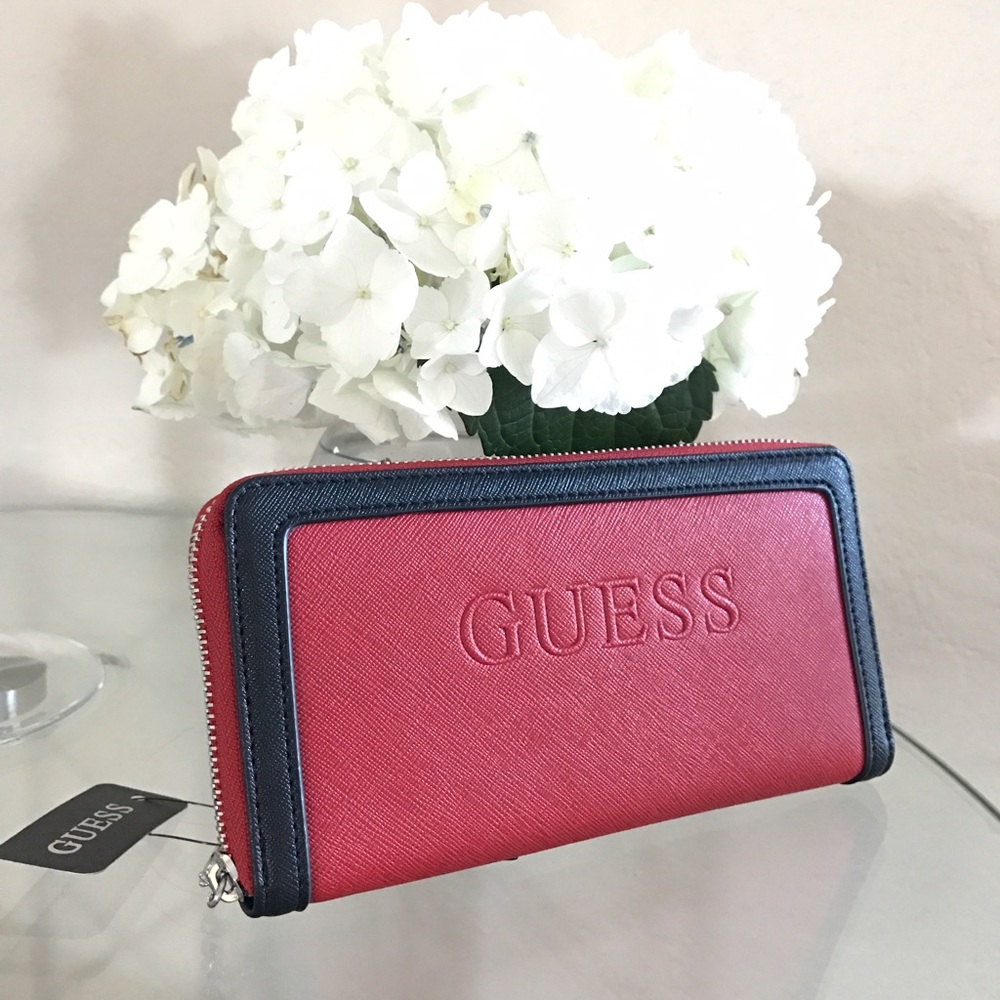 Guess Women's Red and Black Wallet Case - Picture 1 of 4