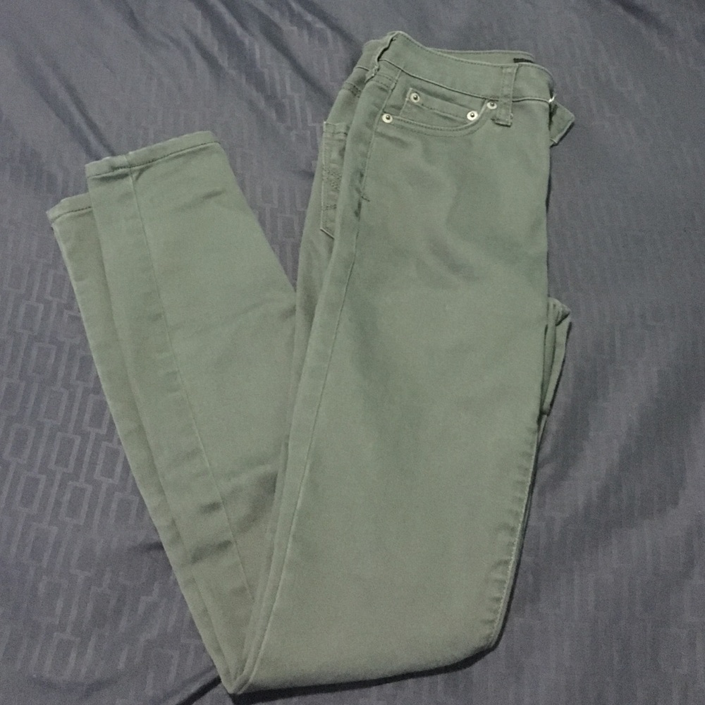 Aeropostale Olive Green High-Waisted Jeggings