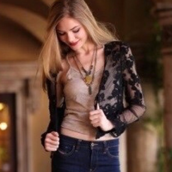 SHEER LACE CARDIGAN - Picture 2 of 8