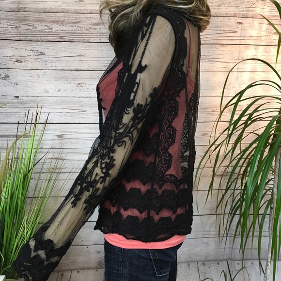 SHEER LACE CARDIGAN - Picture 8 of 8