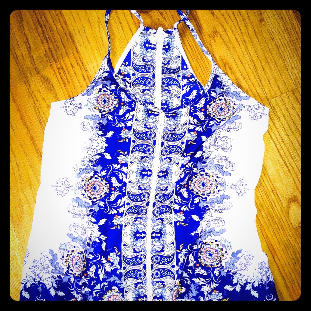 Boho-Chic Japna spaghetti strapped flowy tank