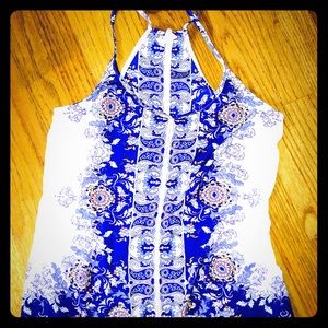 Boho-Chic Japna spaghetti strapped flowy tank