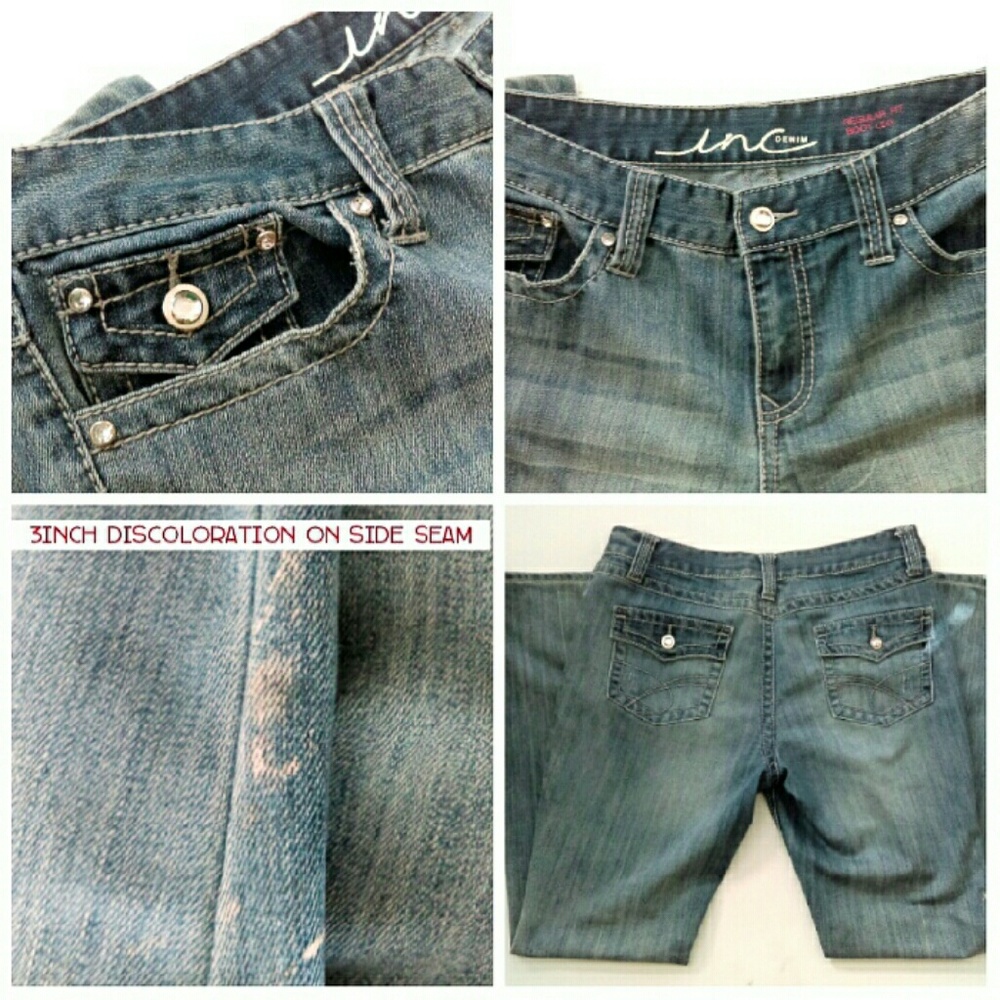 I.N.C Jeans w/ Rhinestone Buttons - Picture 2 of 4