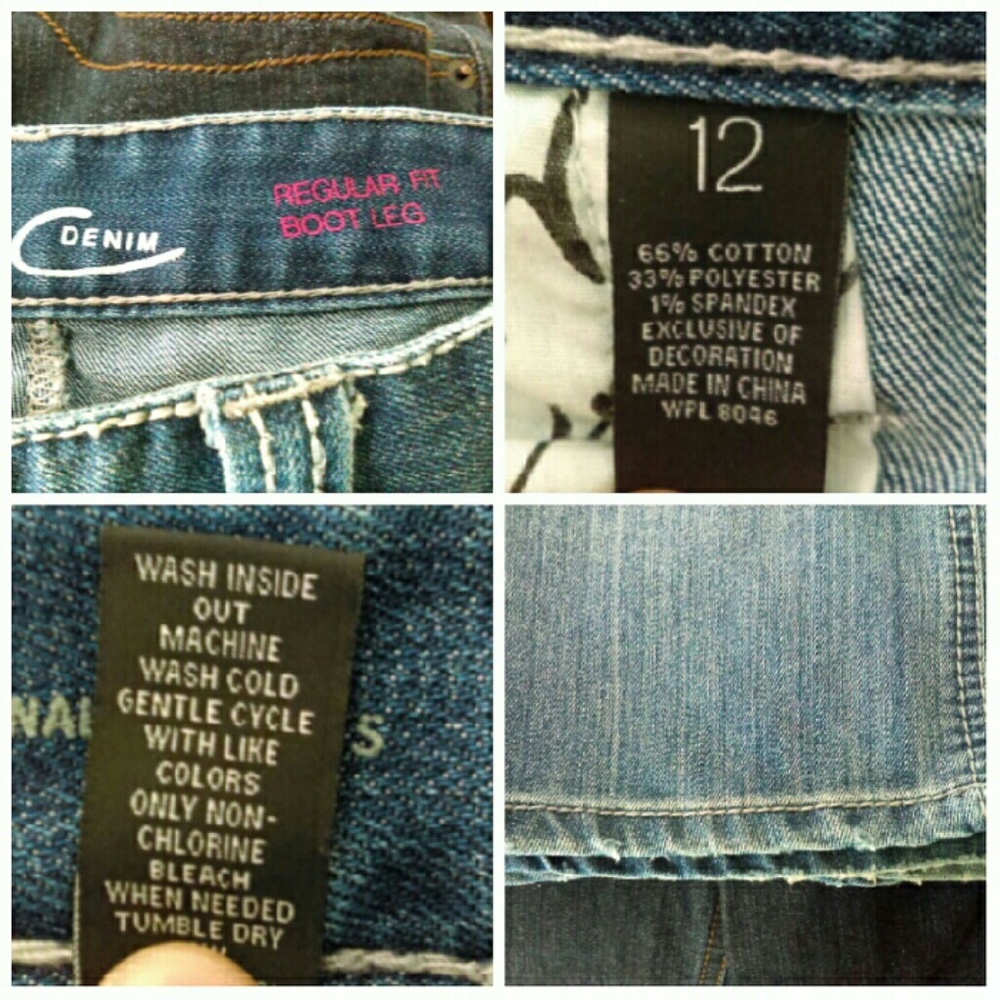 I.N.C Jeans w/ Rhinestone Buttons - Picture 3 of 4