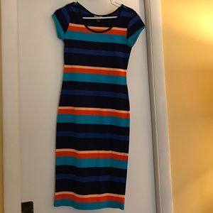 EUC fitted midi dress