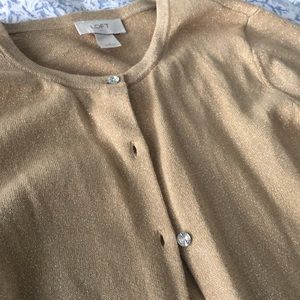 Gold LOFT Cardigan