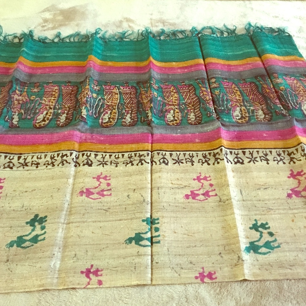 Beautiful ghicha silk scarf