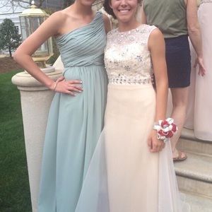 One Shoulder Chiffon Prom Dress