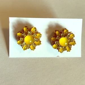 Banana Republic Yellow Floral Earrings