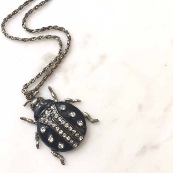 Forever 21 Jewelry - Forever 21 Black Beetle Necklace
