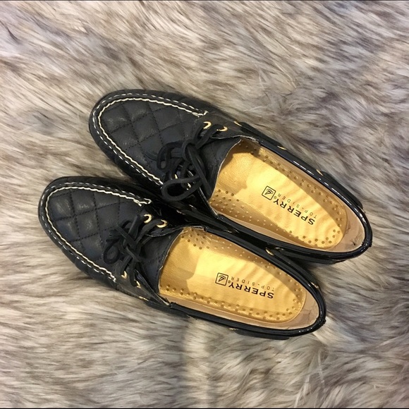 Sperry Shoes - Sperry Top-Sider Black Quilted Leather