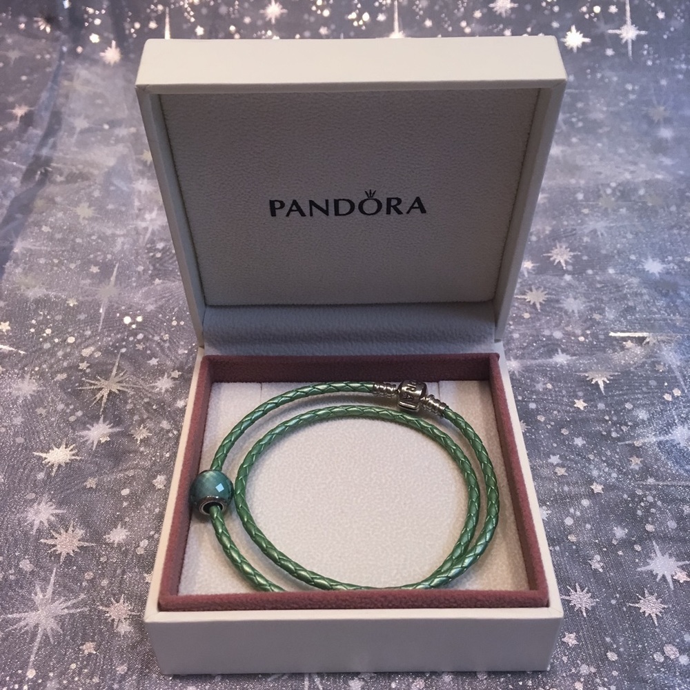 Authentic Pandora Double Wrap Leather Bracelet